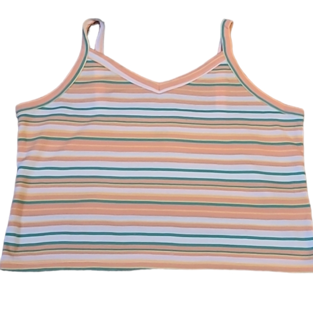 SO BRAND WOMENS JUNIOR STRIPED SUMMER TOP SIZE 3X